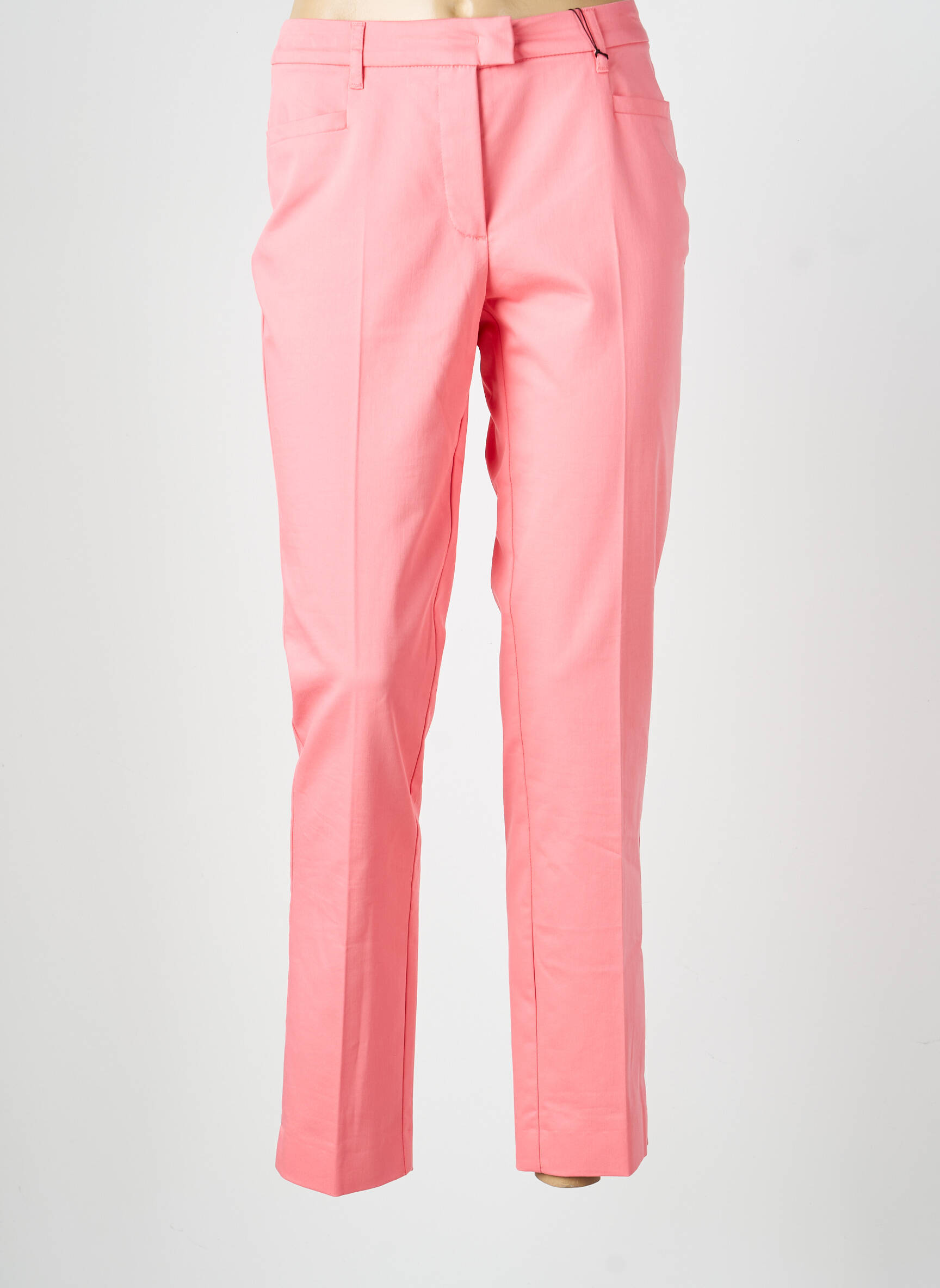 Pantalon chino țesătură poplin mărime normală roz BETTY BARCLAY femeie