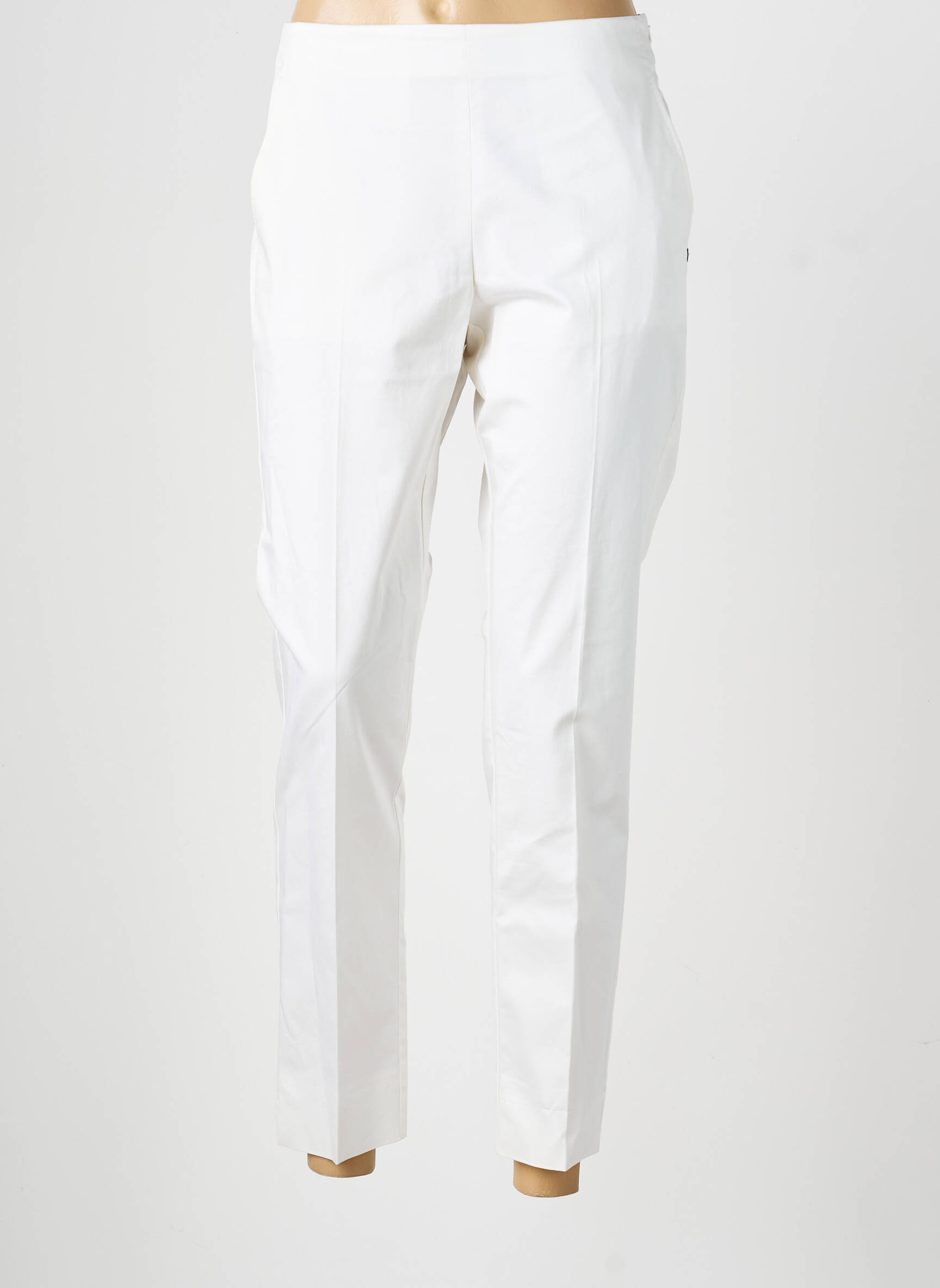 Pantalon 7/8 talie cu cleme mărime normală alb PENNYBLACK femeie