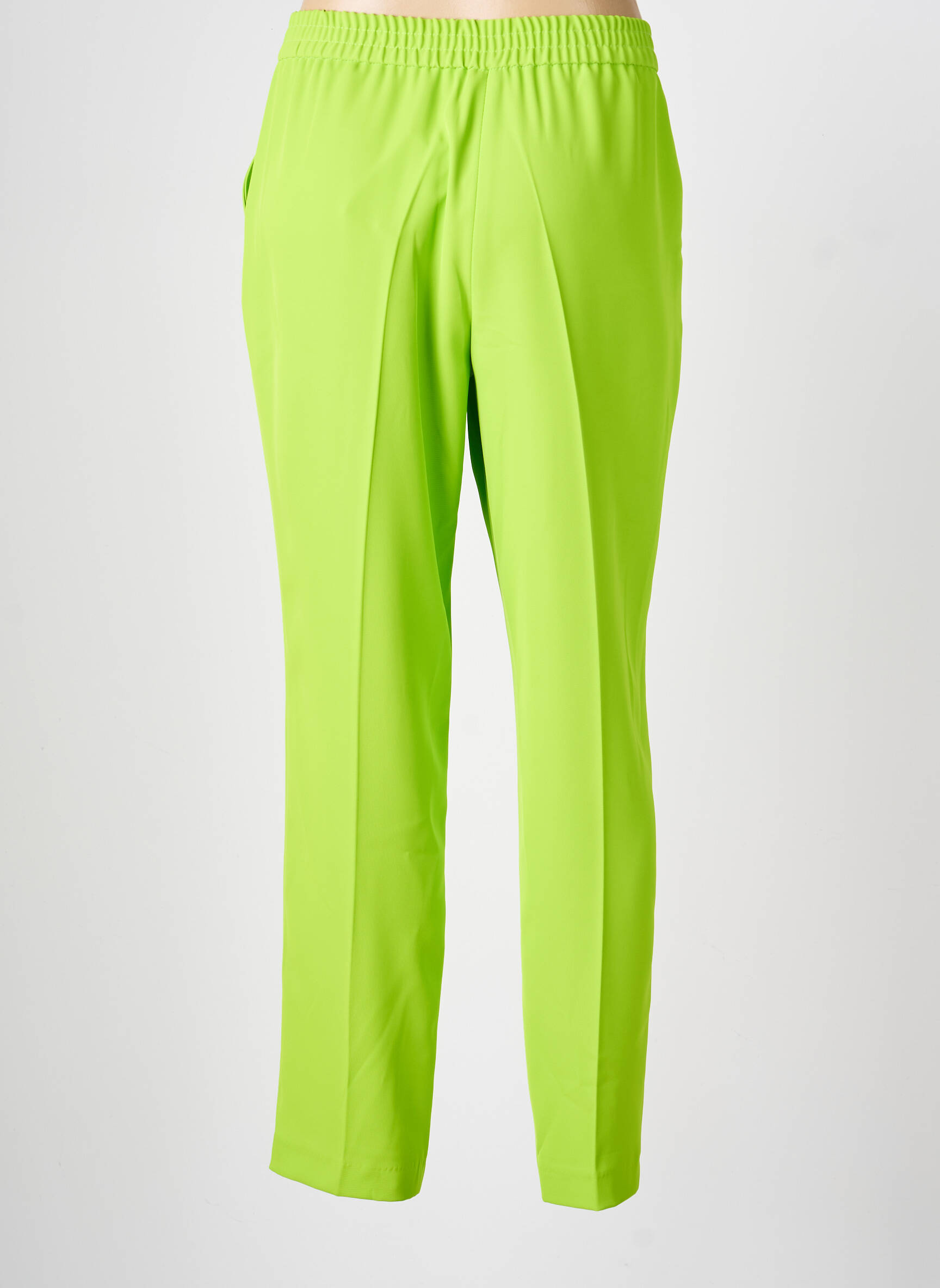 Pantalon slim talie elastică mărime normală verde TINTA STYLE femeie