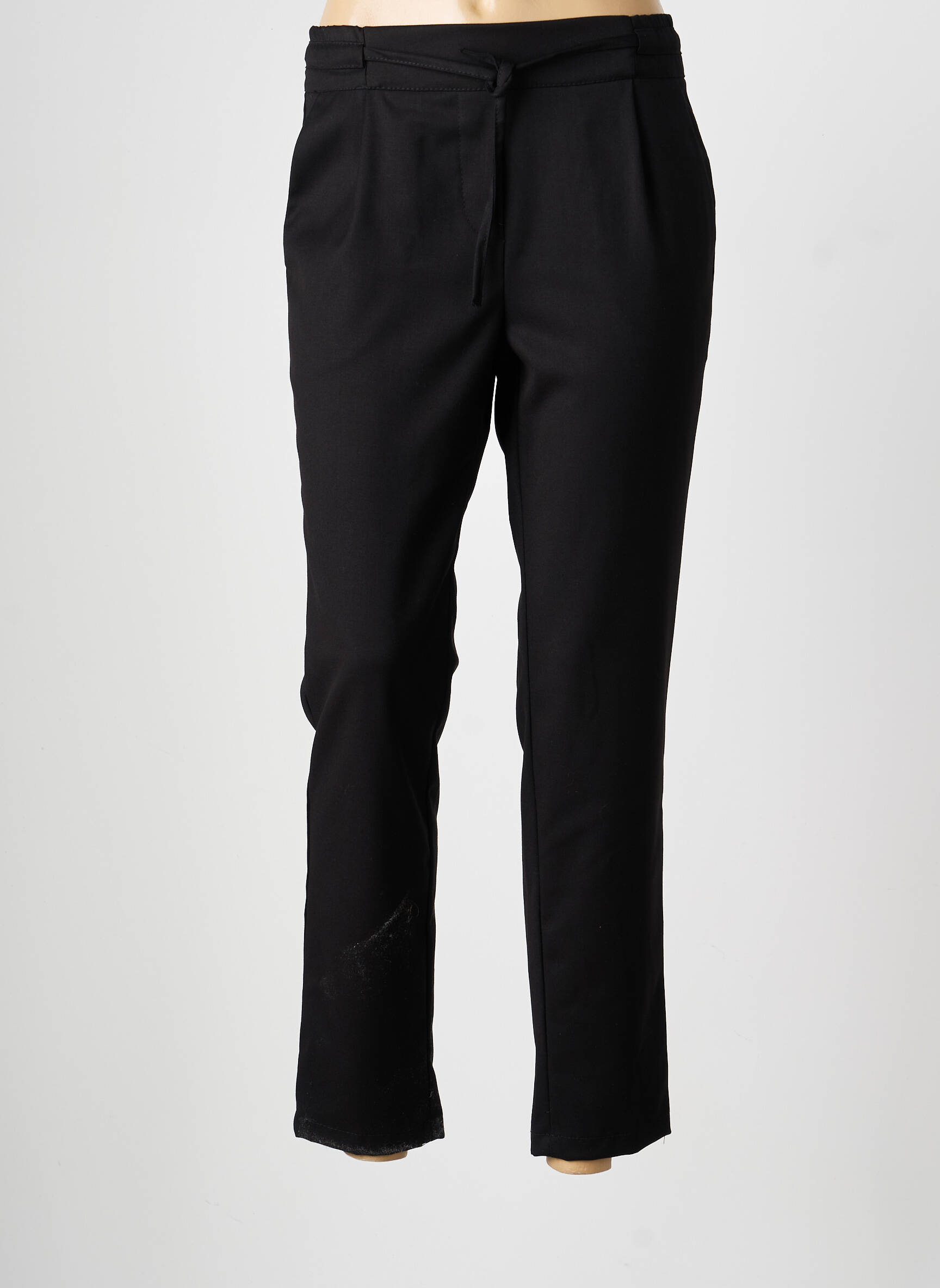 Pantalon 7/8 talie elastică mărime normală negru LA FEE MARABOUTEE femeie