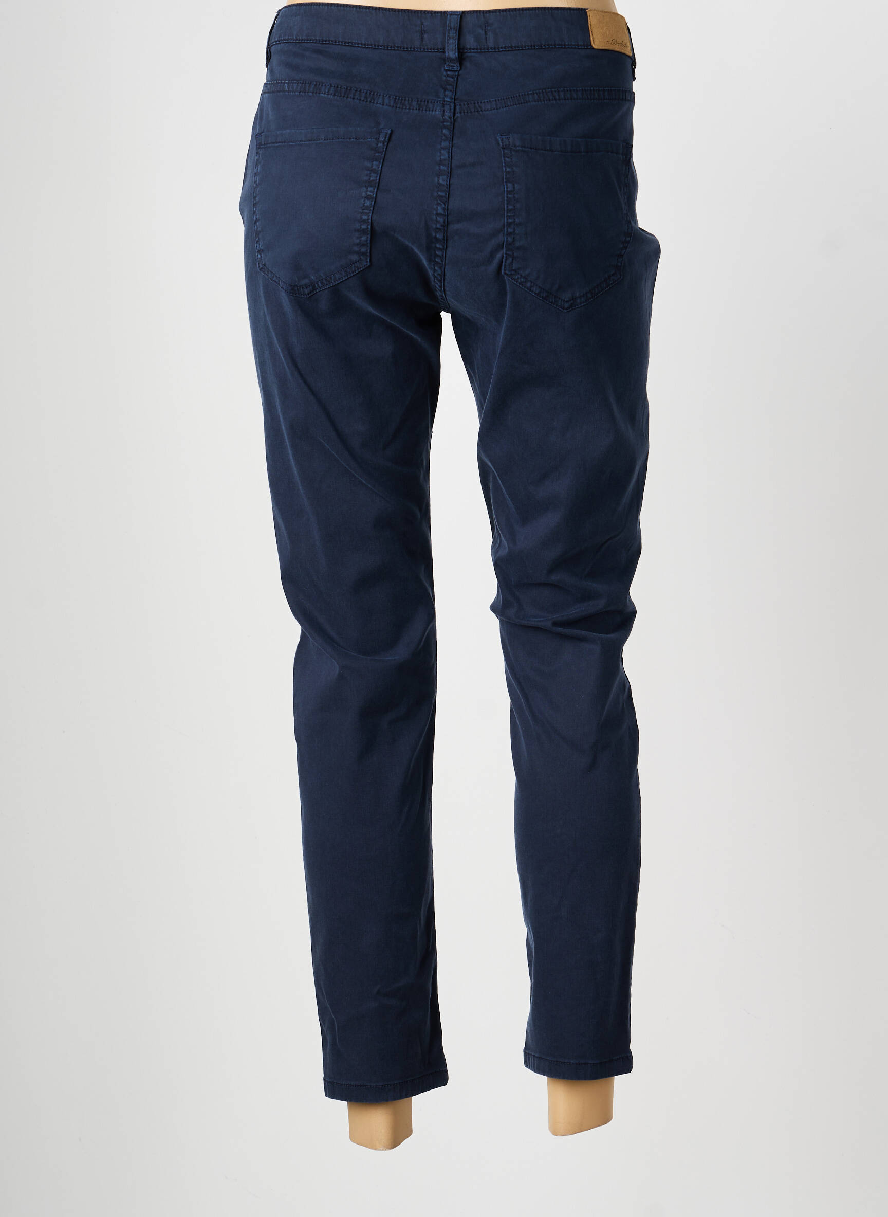 Pantalon 7/8 țesătură poplin mărime normală albastru BARILOCHE femeie