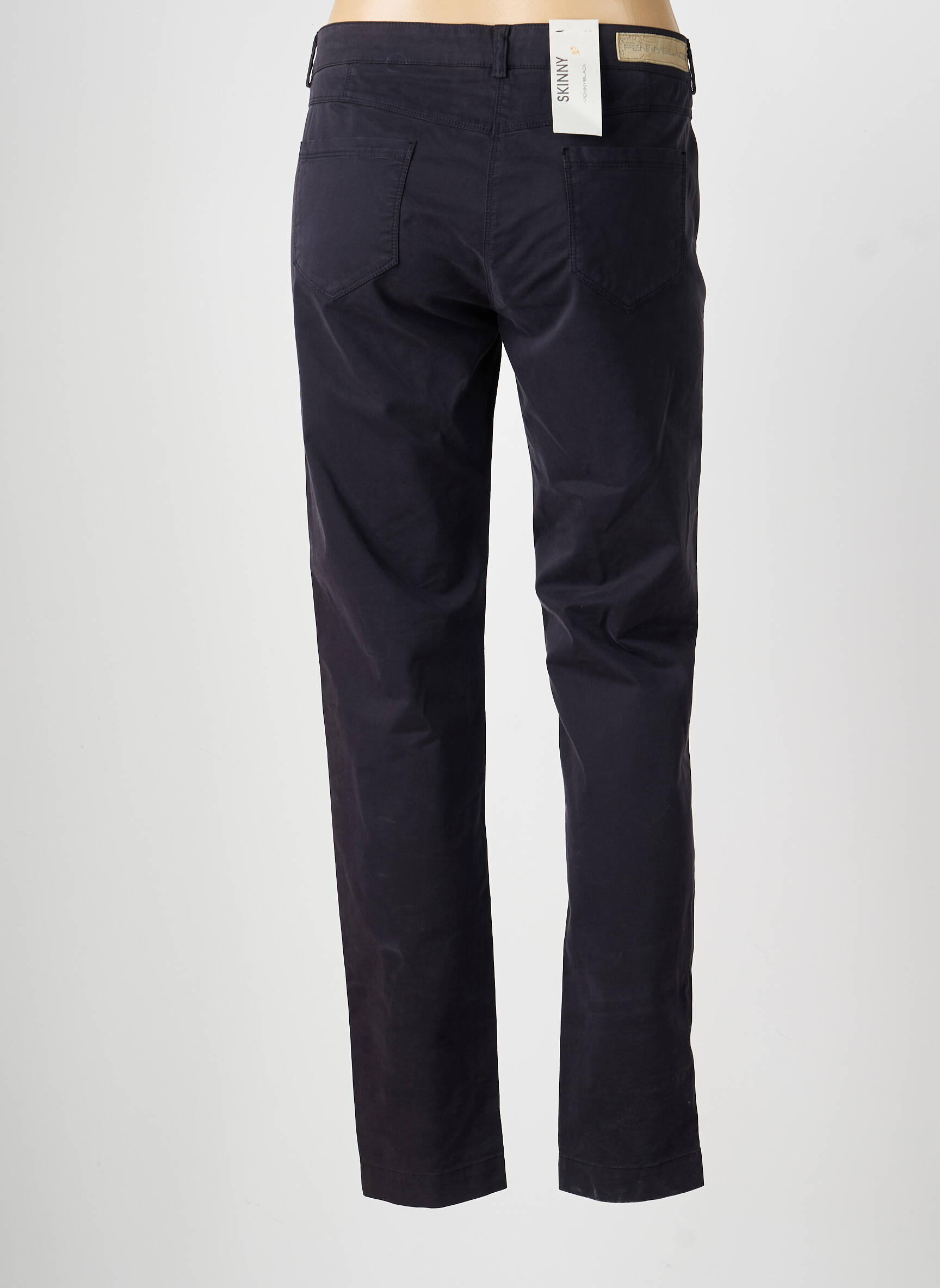 Pantalon slim țesătură poplin mărime normală albastru PENNYBLACK femeie