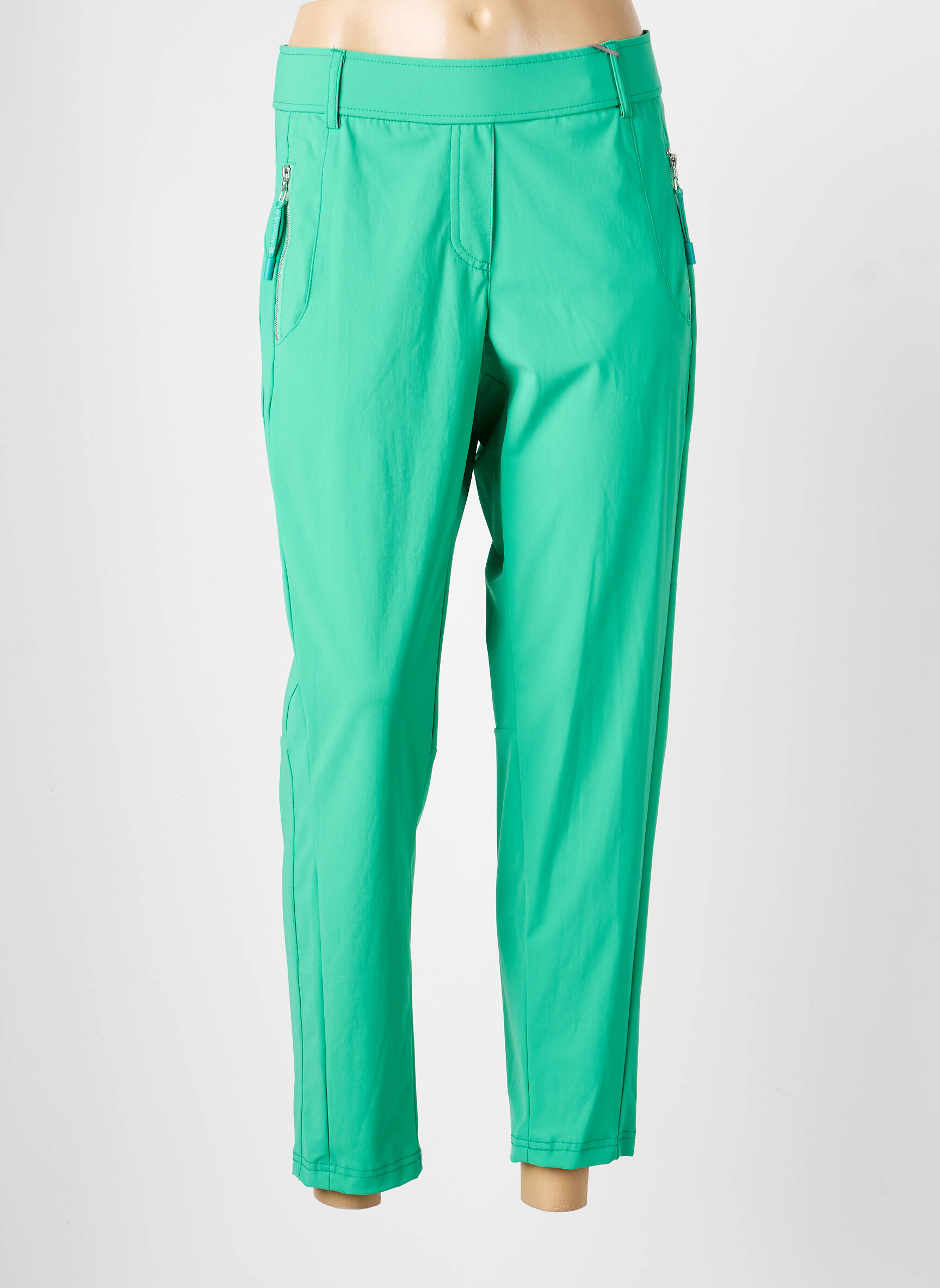 Pantalon 7/8 elasticitate mărime normală verde RAFFAELLO ROSSI femeie