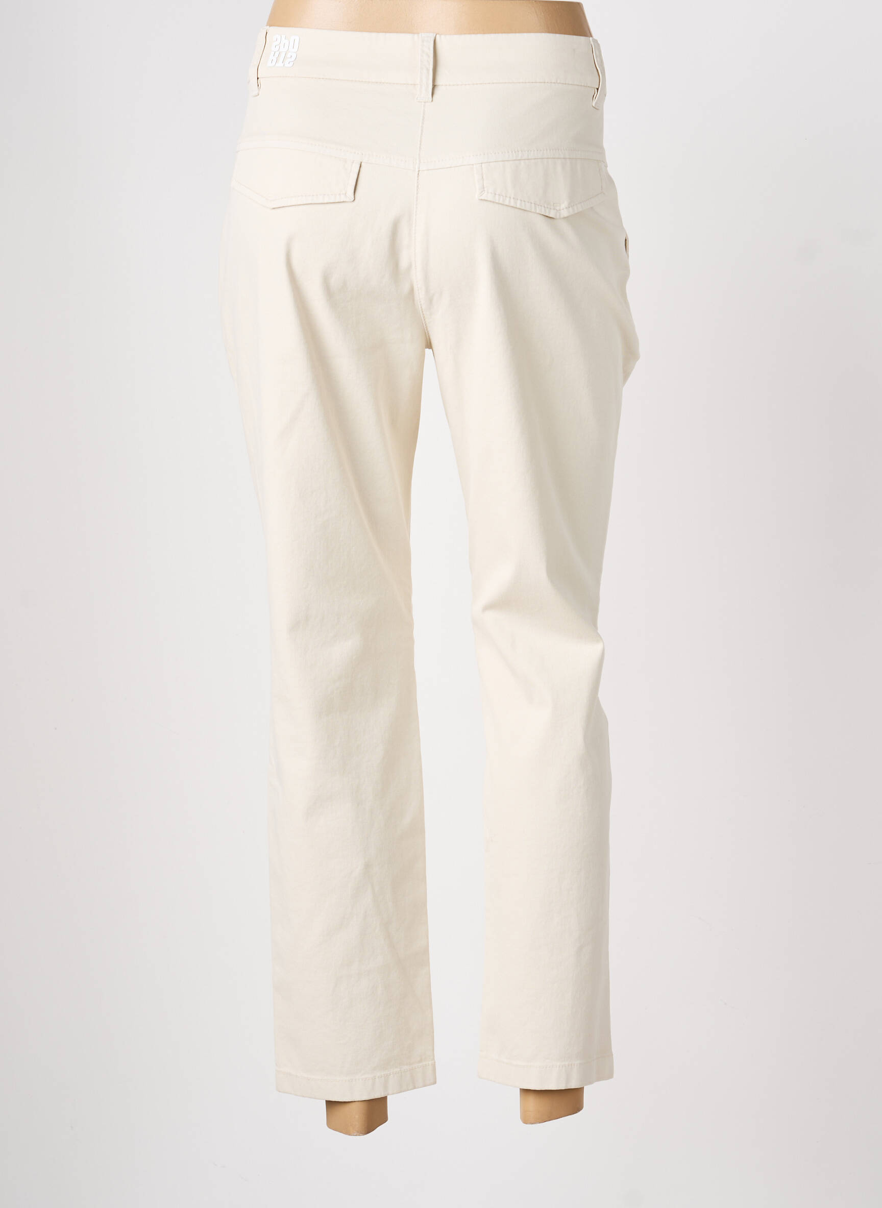 Pantalon chino țesătură poplin mărime normală bej MARC CAIN femeie