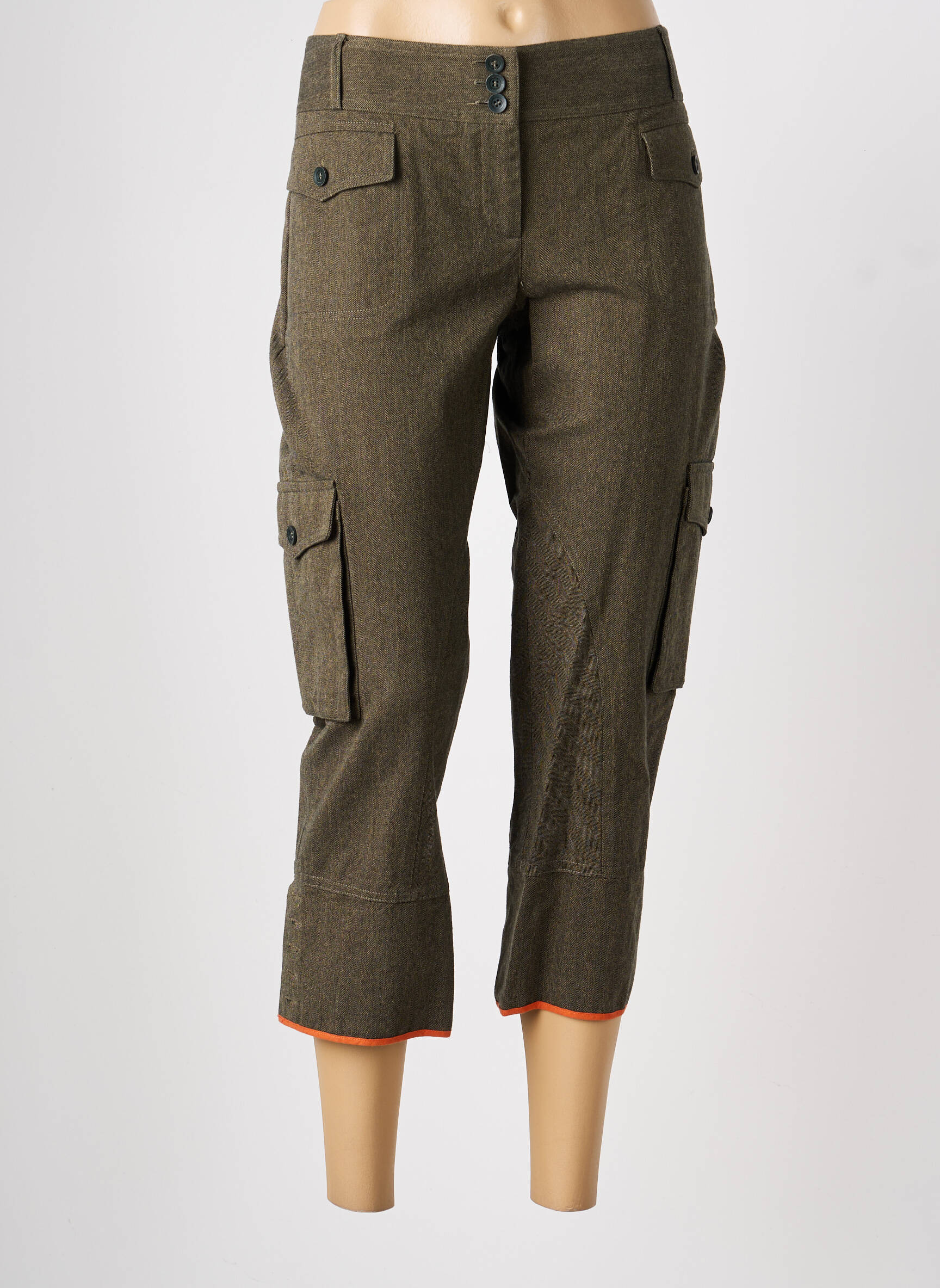 Pantalon trei sferturi mărime normală mărime normală verde TARA JARMON femeie