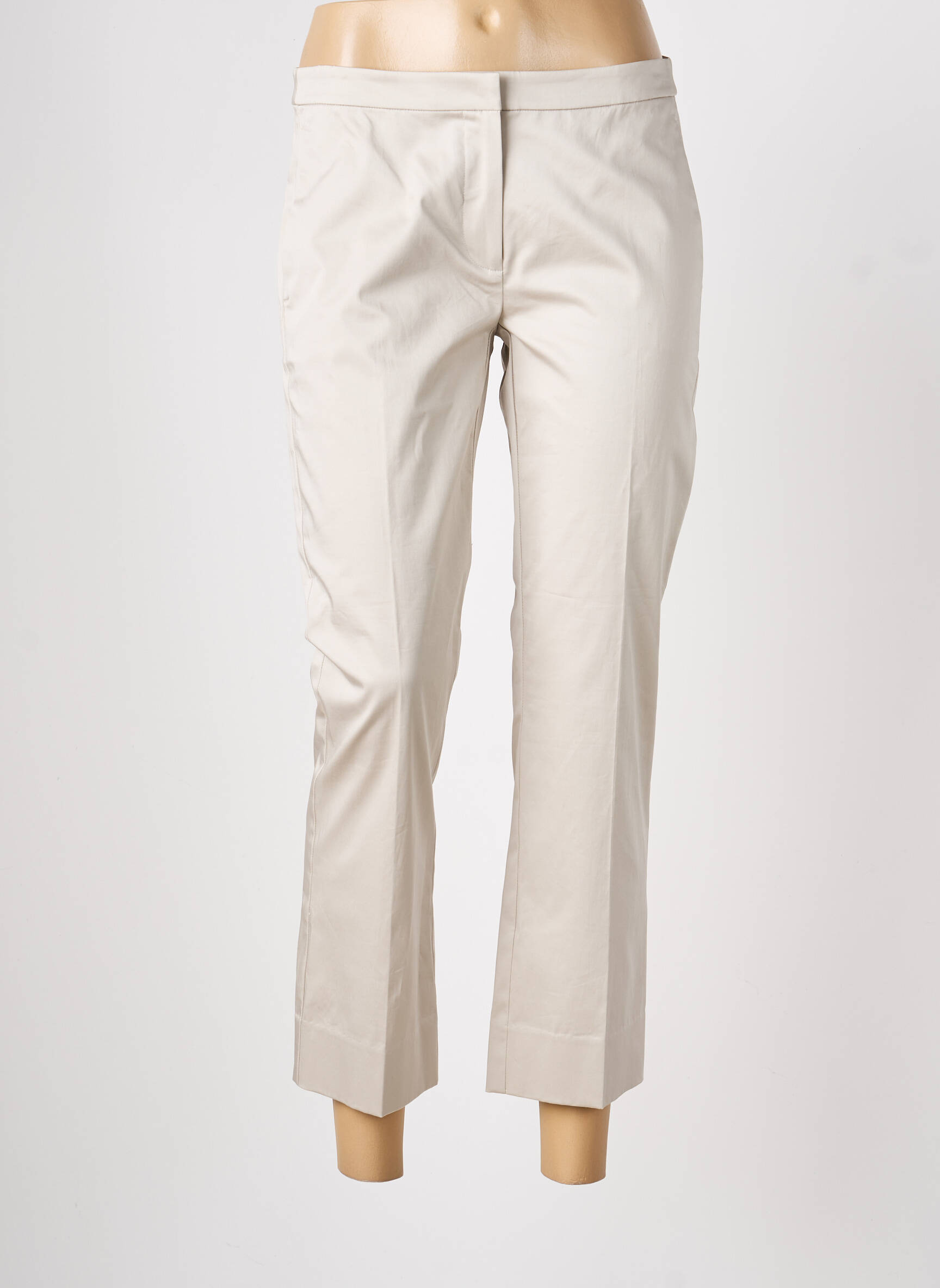 Pantalon 7/8 talie cu cleme mărime normală bej PENNYBLACK femeie