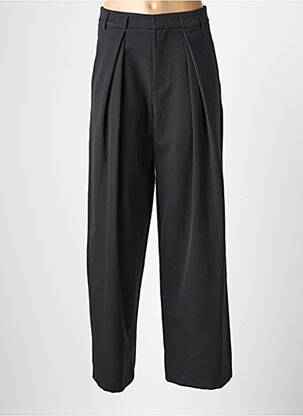 Pantalon larg țesătură crep talie înaltă negru GARCONNE femeie