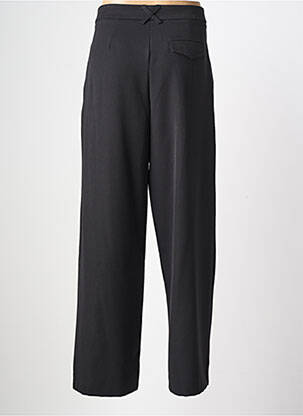 Pantalon larg țesătură crep talie înaltă negru GARCONNE femeie