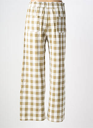 Pantalon larg țesătură crep mărime normală verde MUSY MUSE femeie