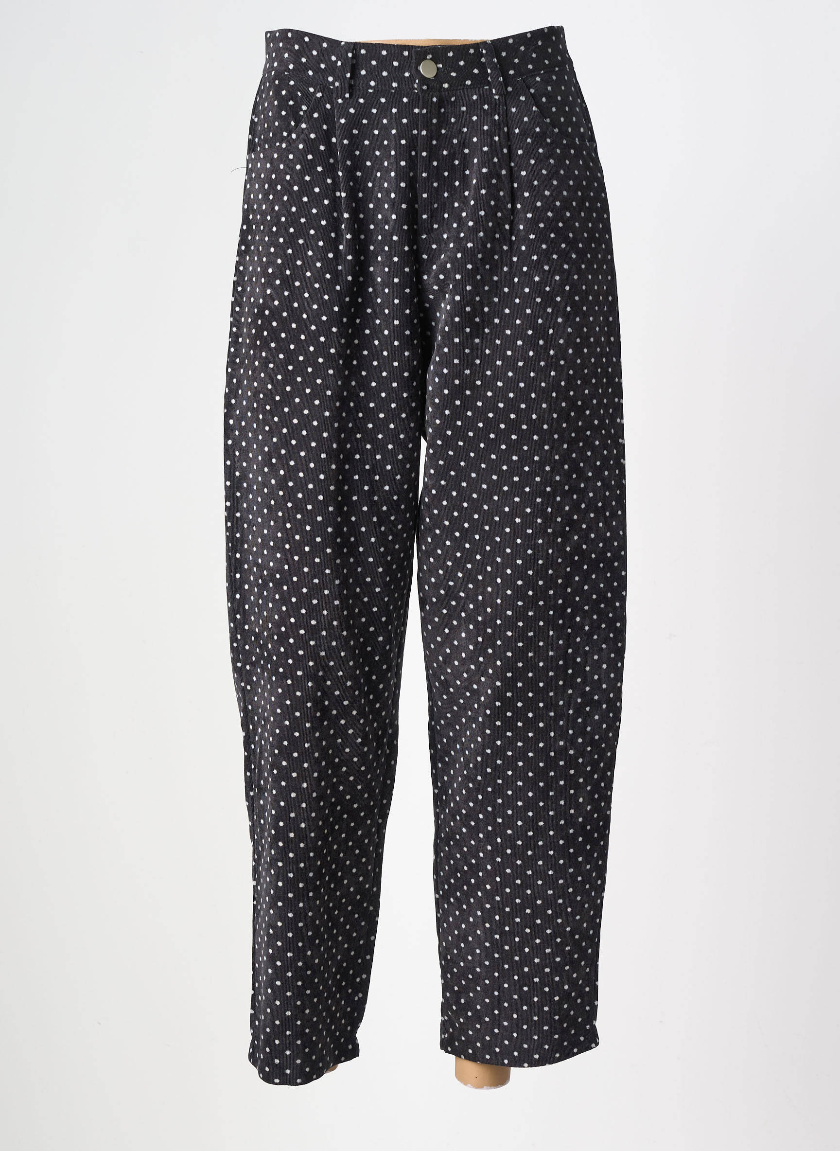 Pantalon drept elasticitate talie înaltă negru ELLI WHITE femeie
