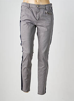 Pantalon slim țesătură poplin mărime normală gri MARC CAIN femeie