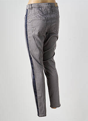 Pantalon slim țesătură poplin mărime normală gri MARC CAIN femeie