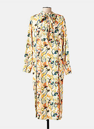 Rochie midi mâneci lungi mâneci lungi bej GARCONNE femeie