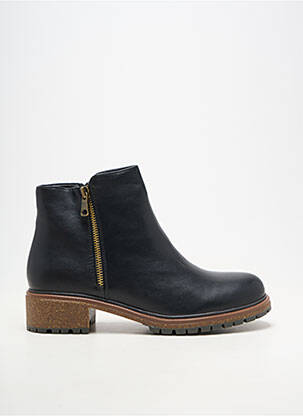 Botine/ghete material neted toc de 4 la 6 cm negru IDEAL SHOES femeie
