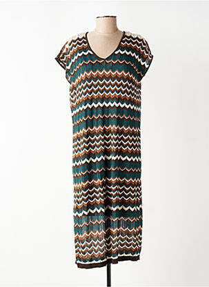 Rochie midi mâneci scurte mâneci scurte maro VILA femeie