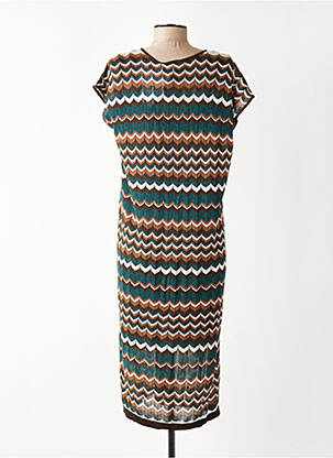Rochie midi mâneci scurte mâneci scurte maro VILA femeie