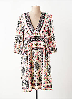 Rochie scurtă mâneci 3/4 mâneci 3/4 bej GRACE & MILA femeie