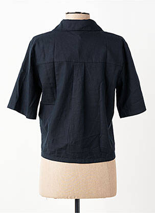 Cămașă croială dreaptă mâneci scurte albastru THINKING MU femeie