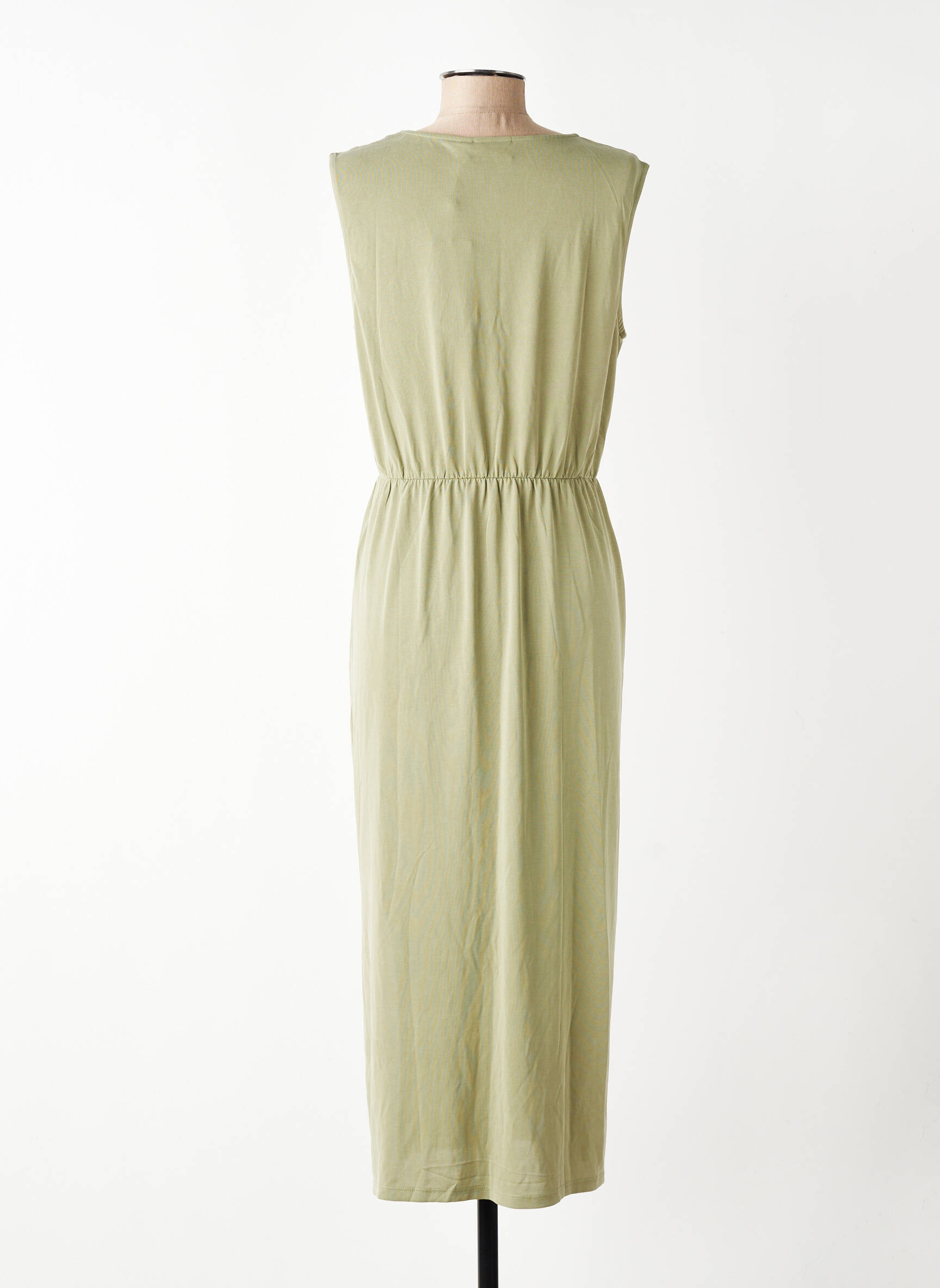 Rochie midi croială fluidă fără mâneci verde VILA femeie