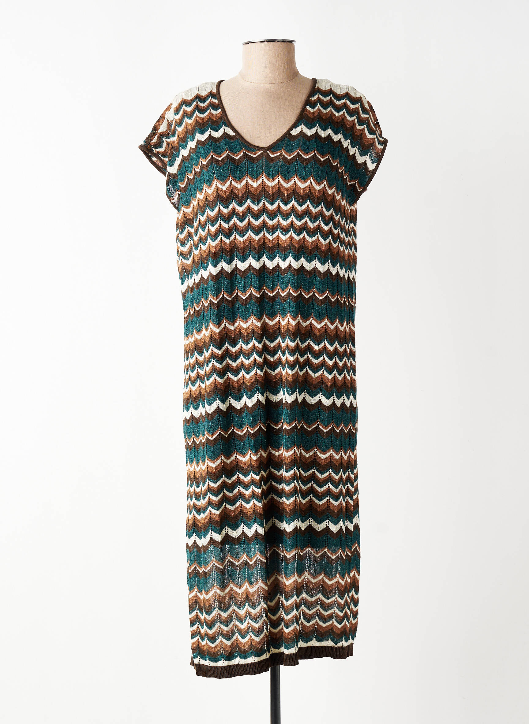 Rochie midi mâneci scurte mâneci scurte maro VILA femeie