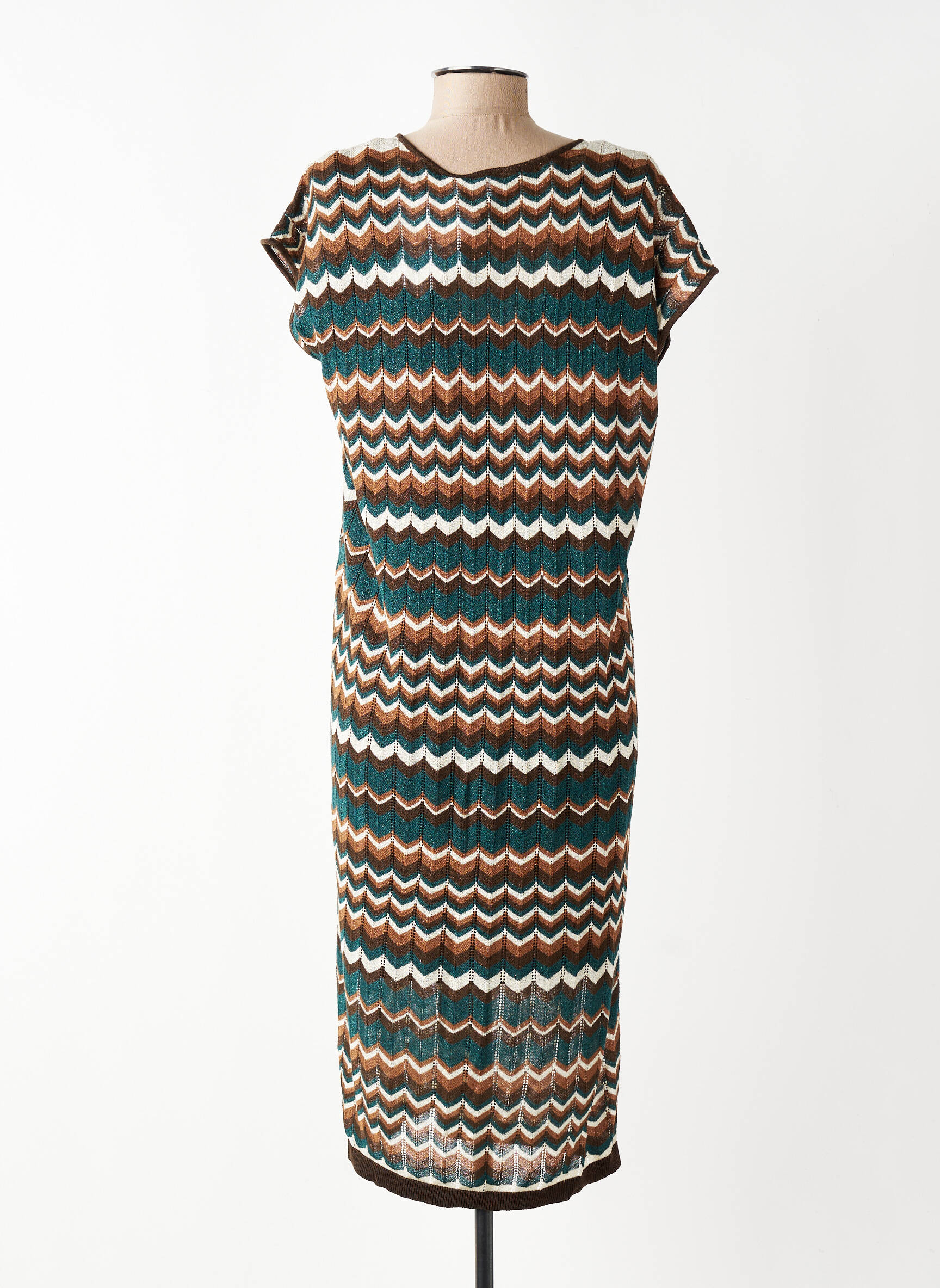 Rochie midi mâneci scurte mâneci scurte maro VILA femeie
