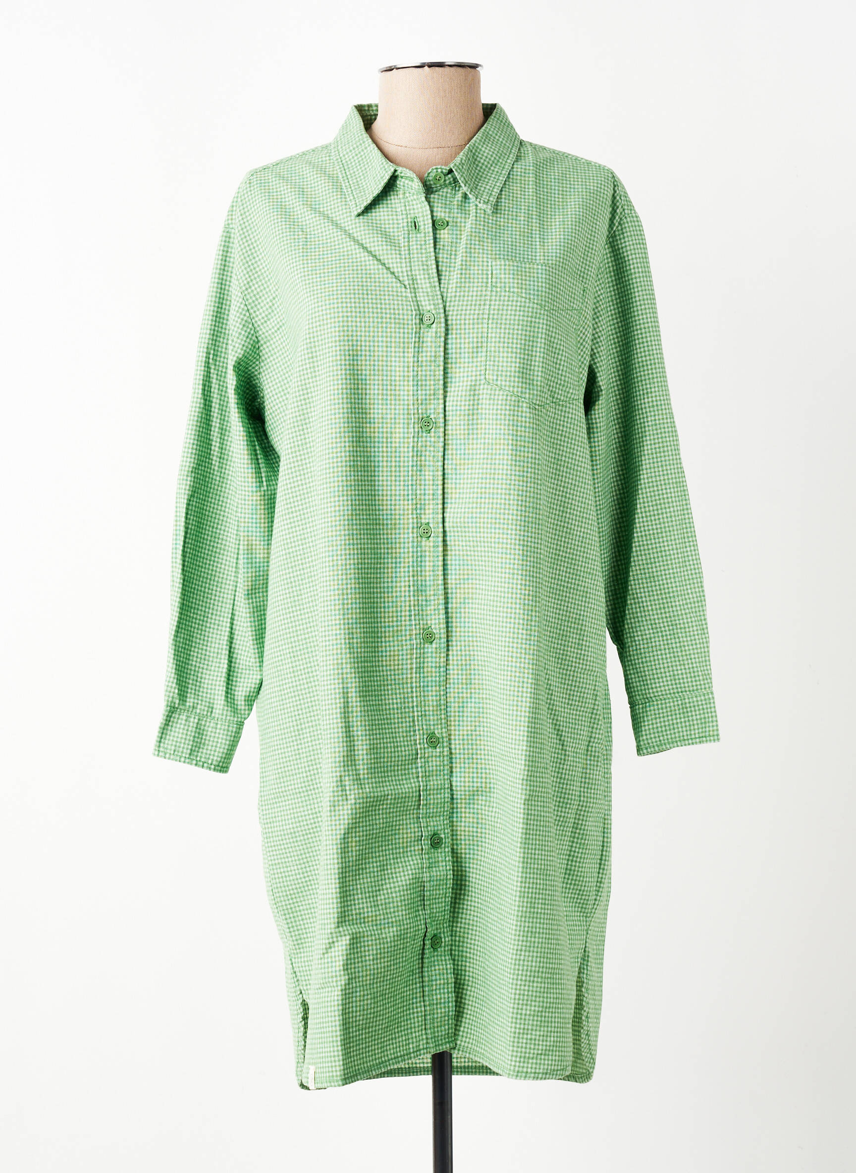 Rochie scurtă mâneci lungi mâneci lungi verde GRAINE femeie