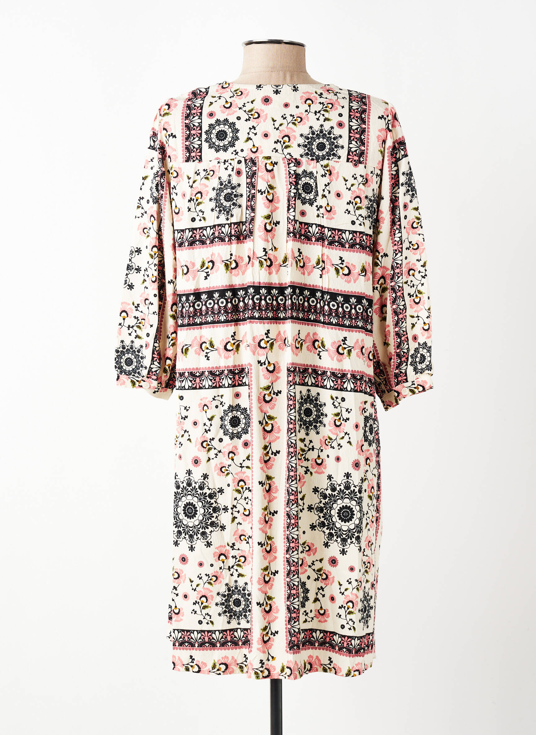 Rochie scurtă mâneci 3/4 mâneci 3/4 bej GRACE & MILA femeie