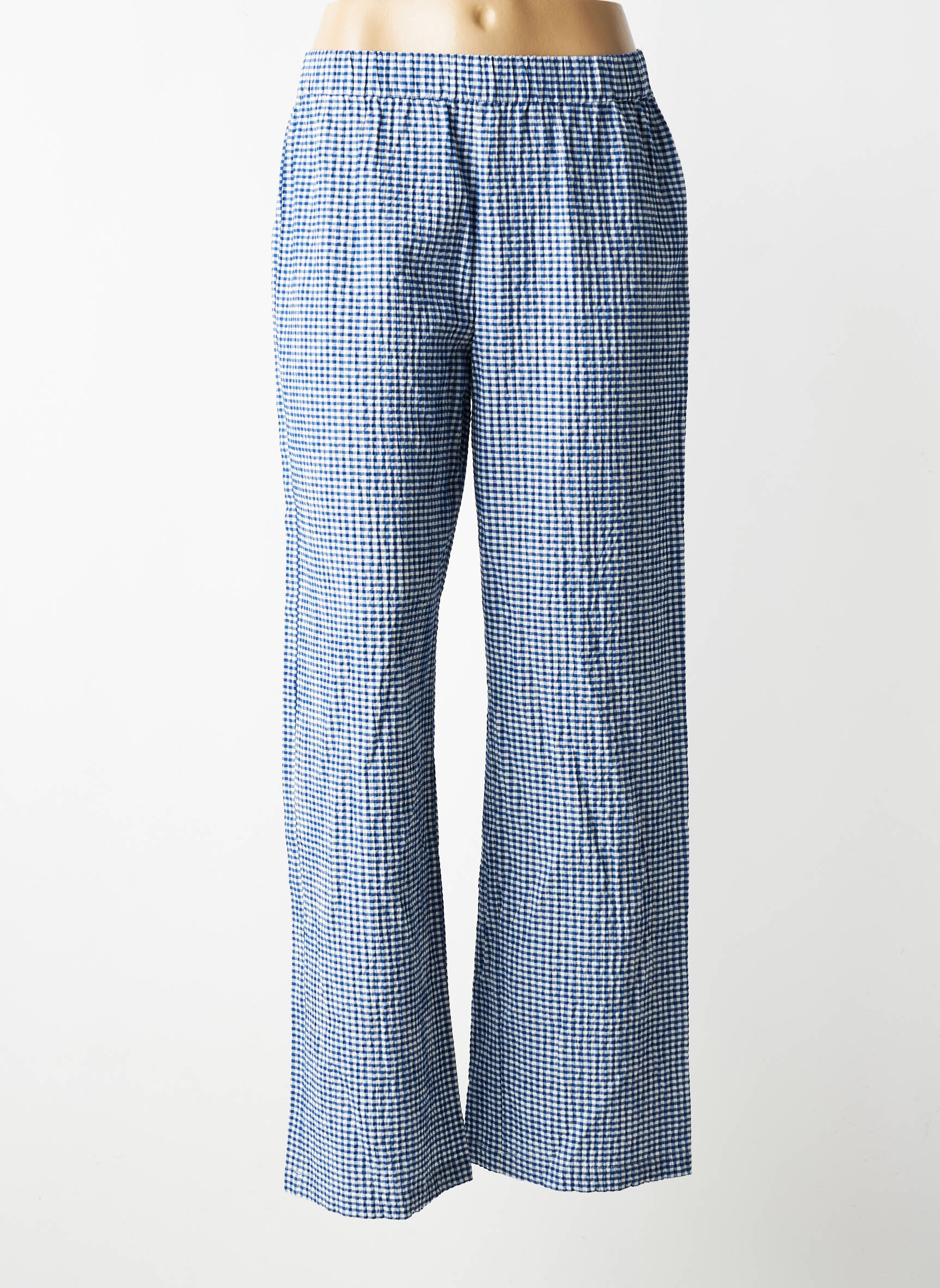 Pantalon drept elasticitate mărime normală albastru ICHI femeie
