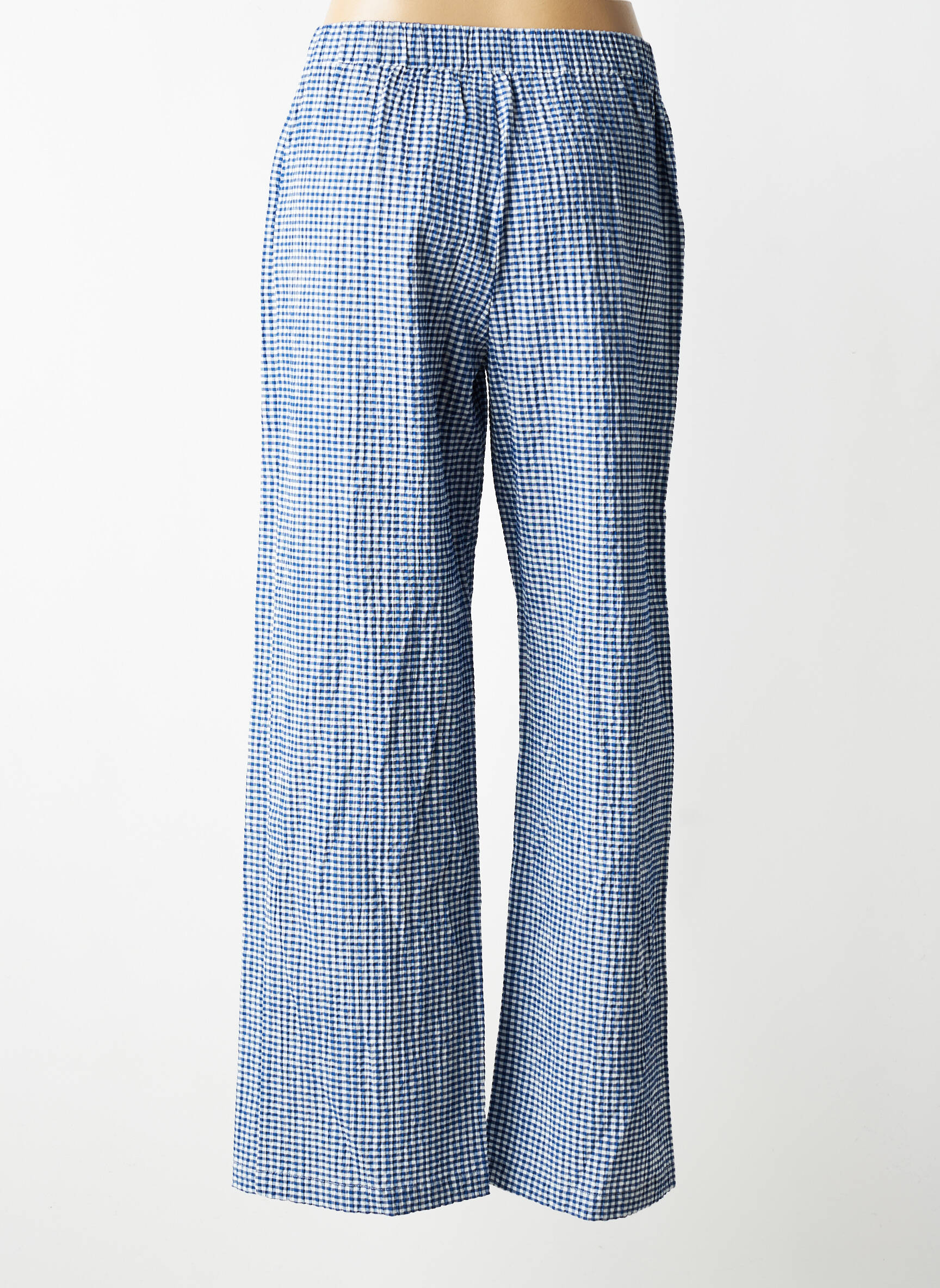 Pantalon drept elasticitate mărime normală albastru ICHI femeie