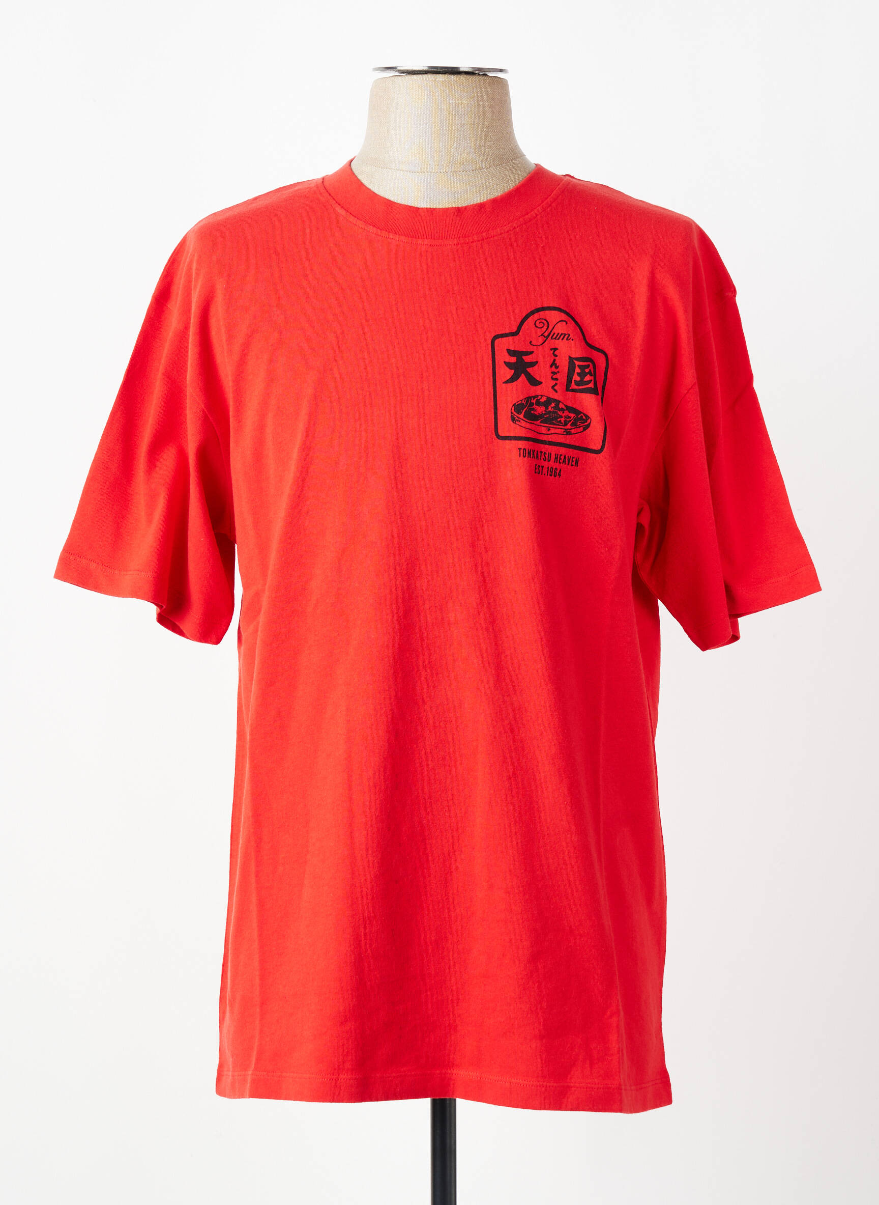 Tricou croială dreaptă mâneci scurte roșu EDWIN bărbat