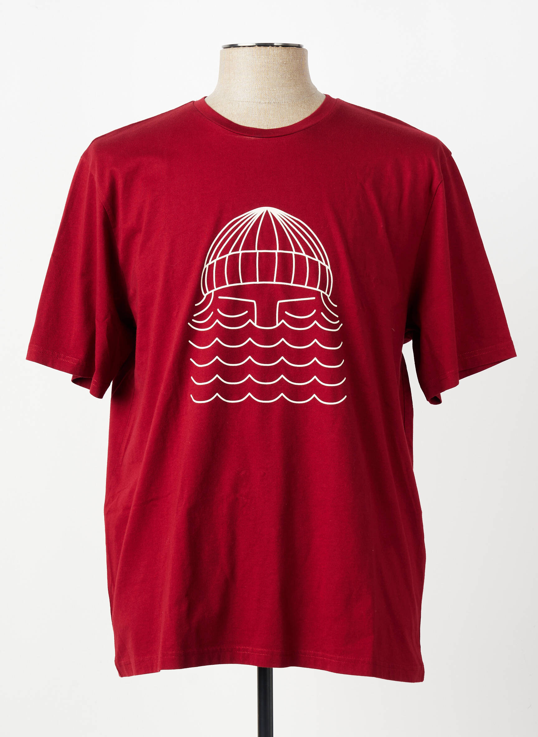 Tricou bio mâneci scurte roșu BASK IN THE SUN bărbat