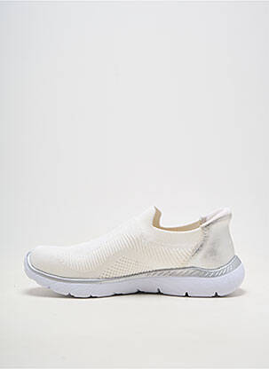 Slip-on-uri vârf rotund toc plat până la 3 cm alb RIEKER femeie