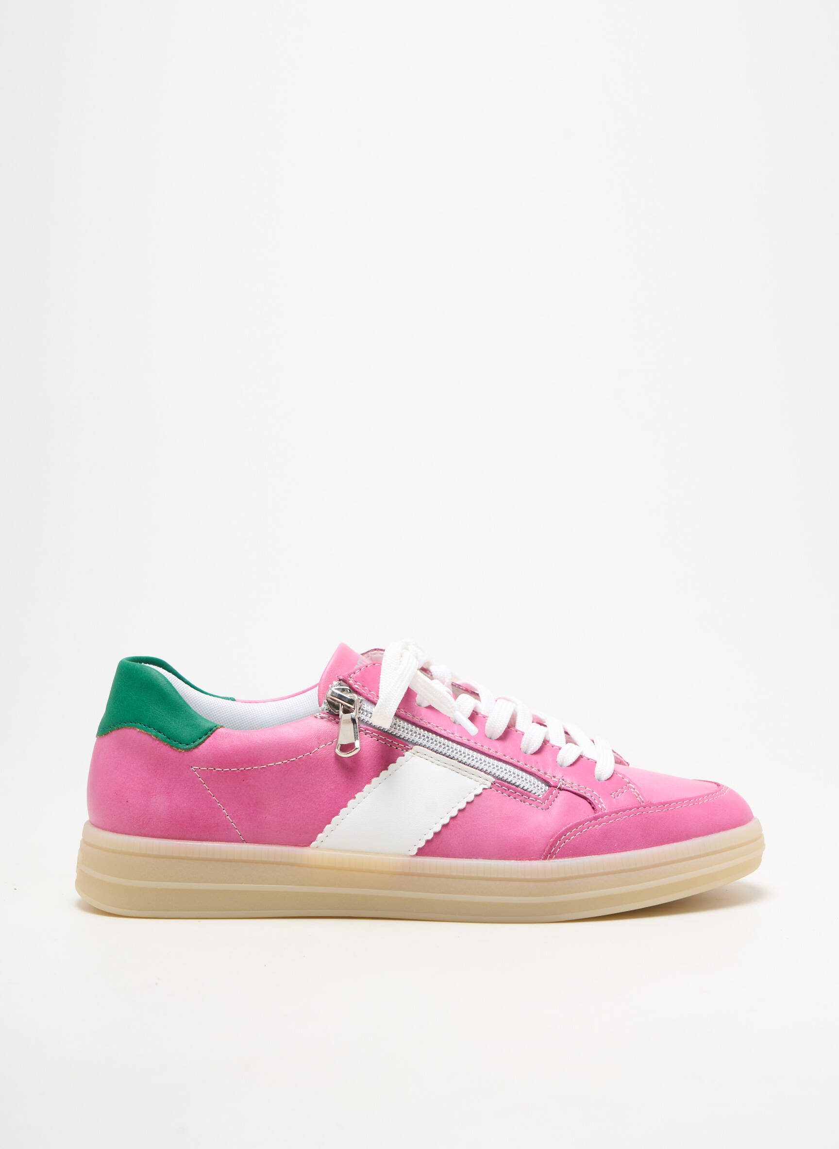 Adidași material neted toc plat până la 3 cm roz REMONTE femeie