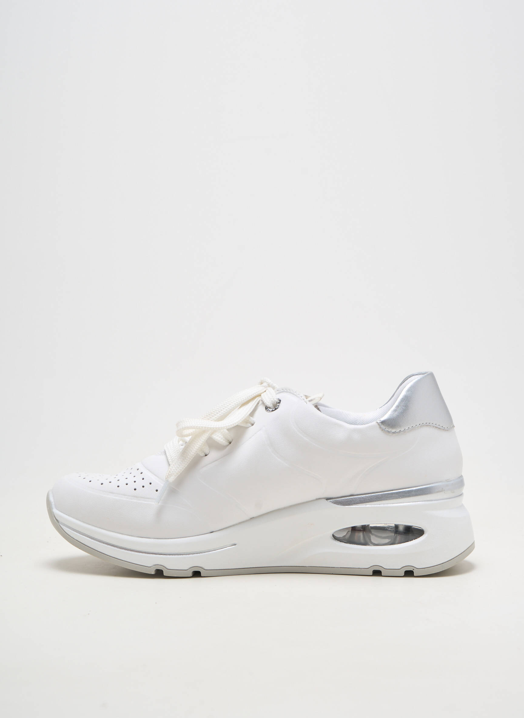Adidași material neted toc de 4 la 6 cm alb REMONTE femeie