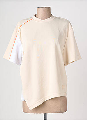 Tricou guler în v mâneci scurte bej GERTRUDE femeie
