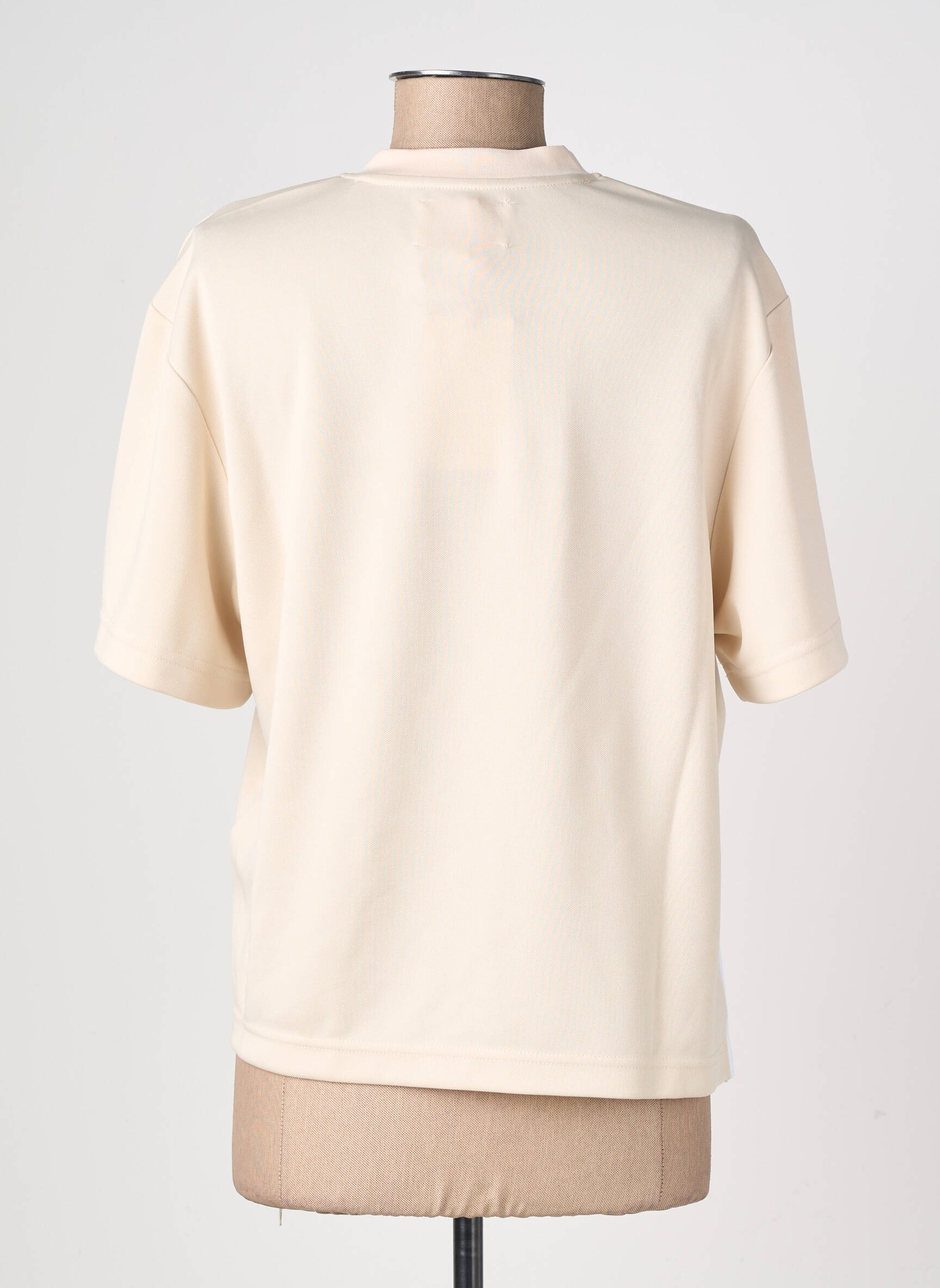 Tricou guler în v mâneci scurte bej GERTRUDE femeie