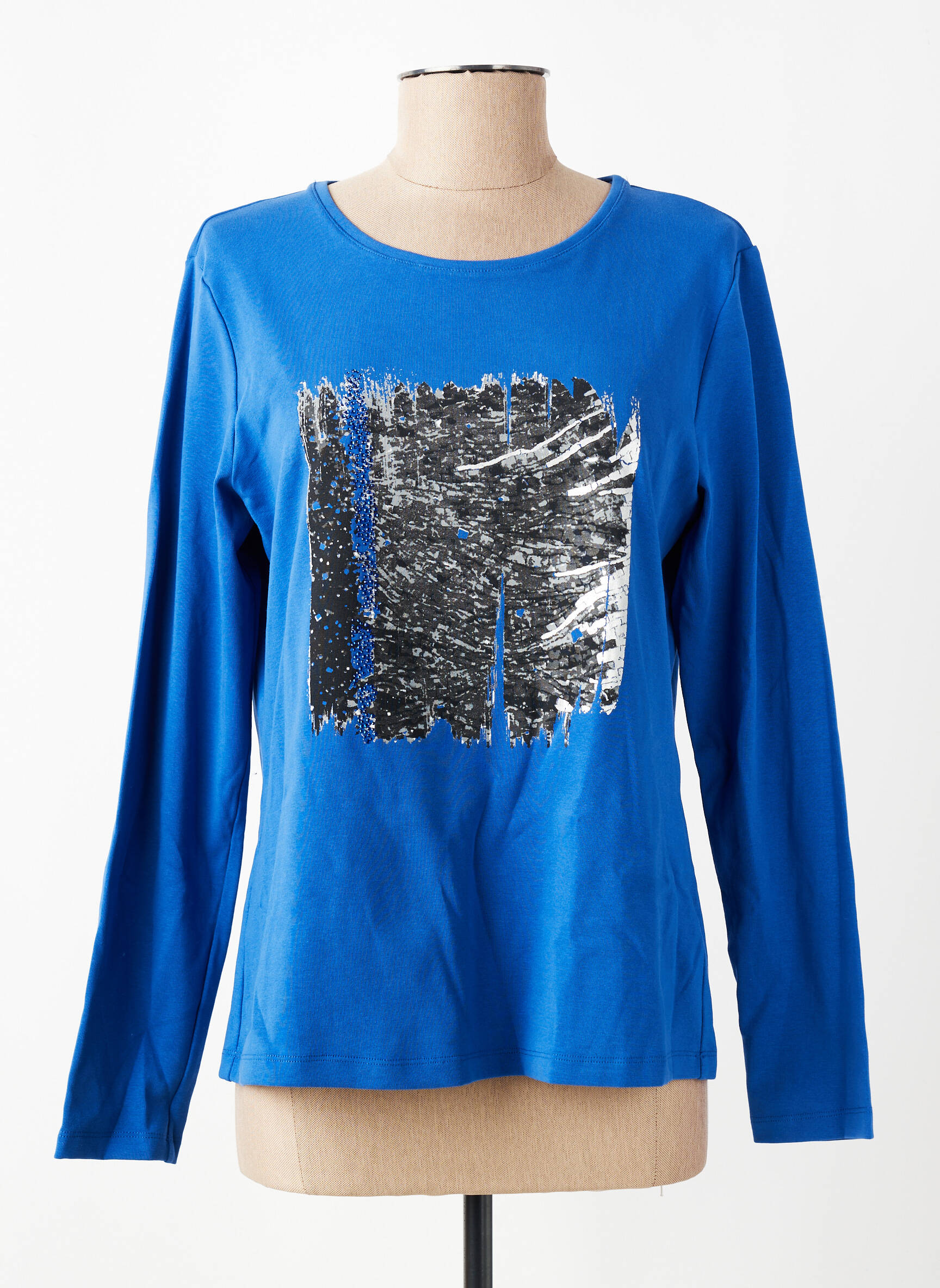 Tricou mâneci lungi mâneci lungi albastru FRED SABATIER femeie