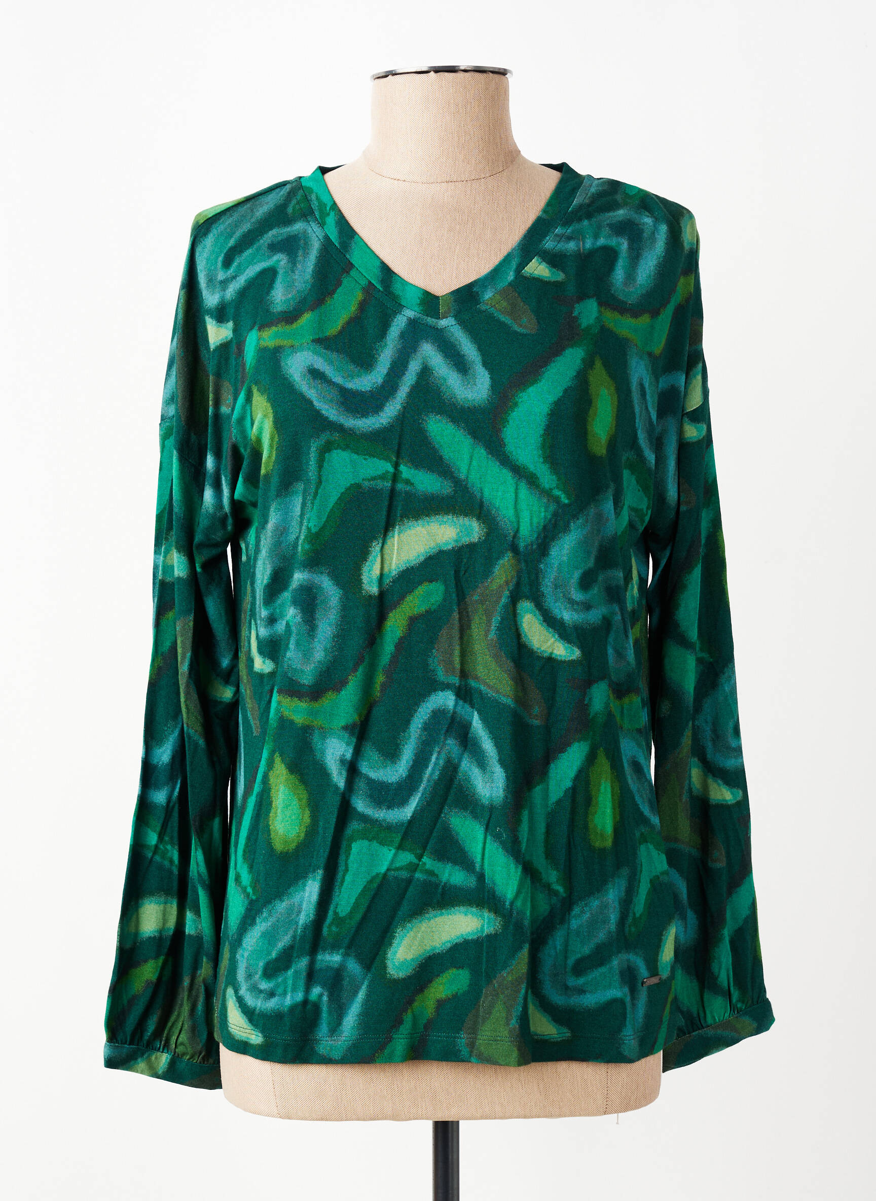 Tricou mâneci lungi mâneci lungi verde AGATHE & LOUISE femeie
