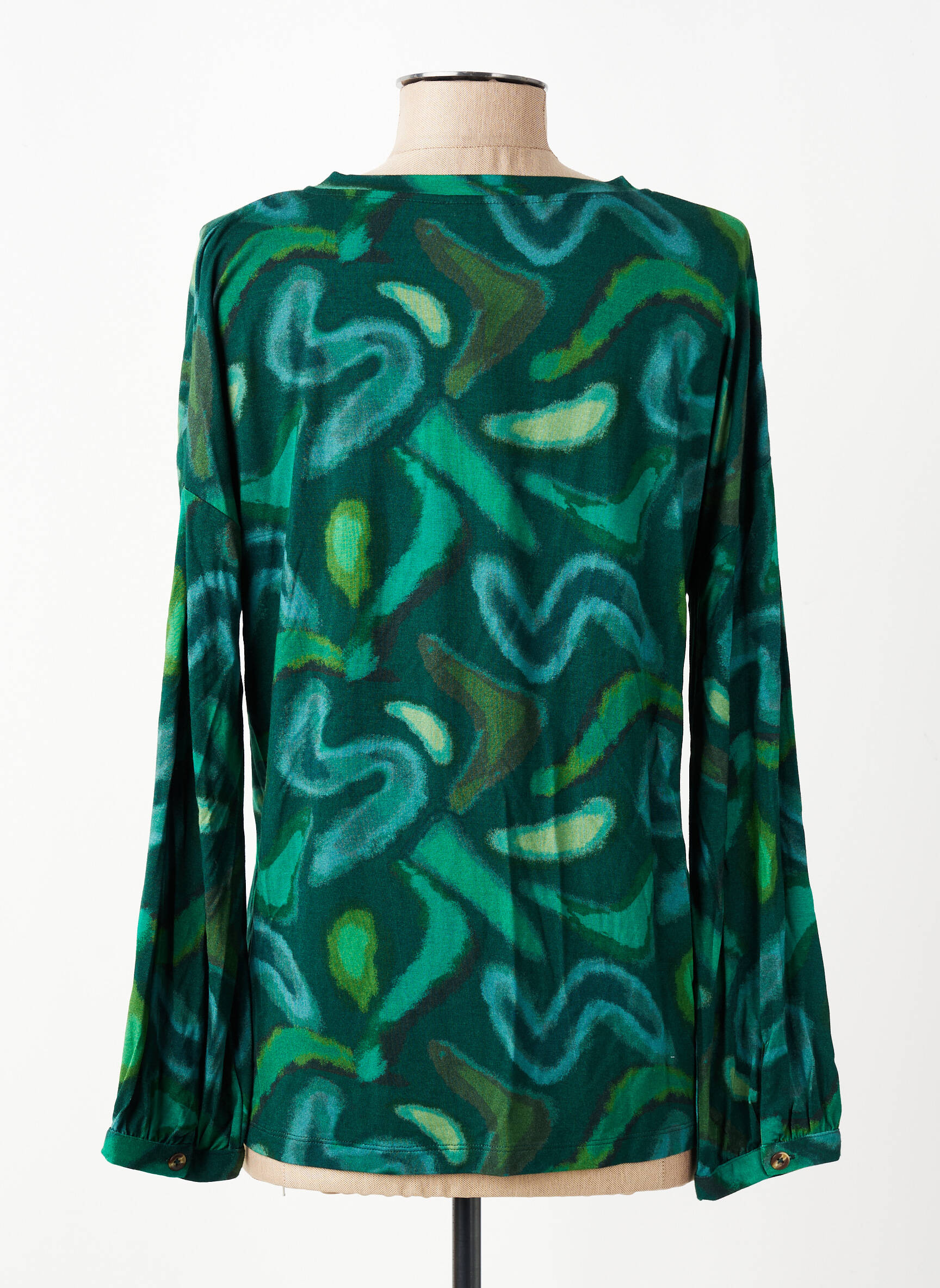 Tricou mâneci lungi mâneci lungi verde AGATHE & LOUISE femeie