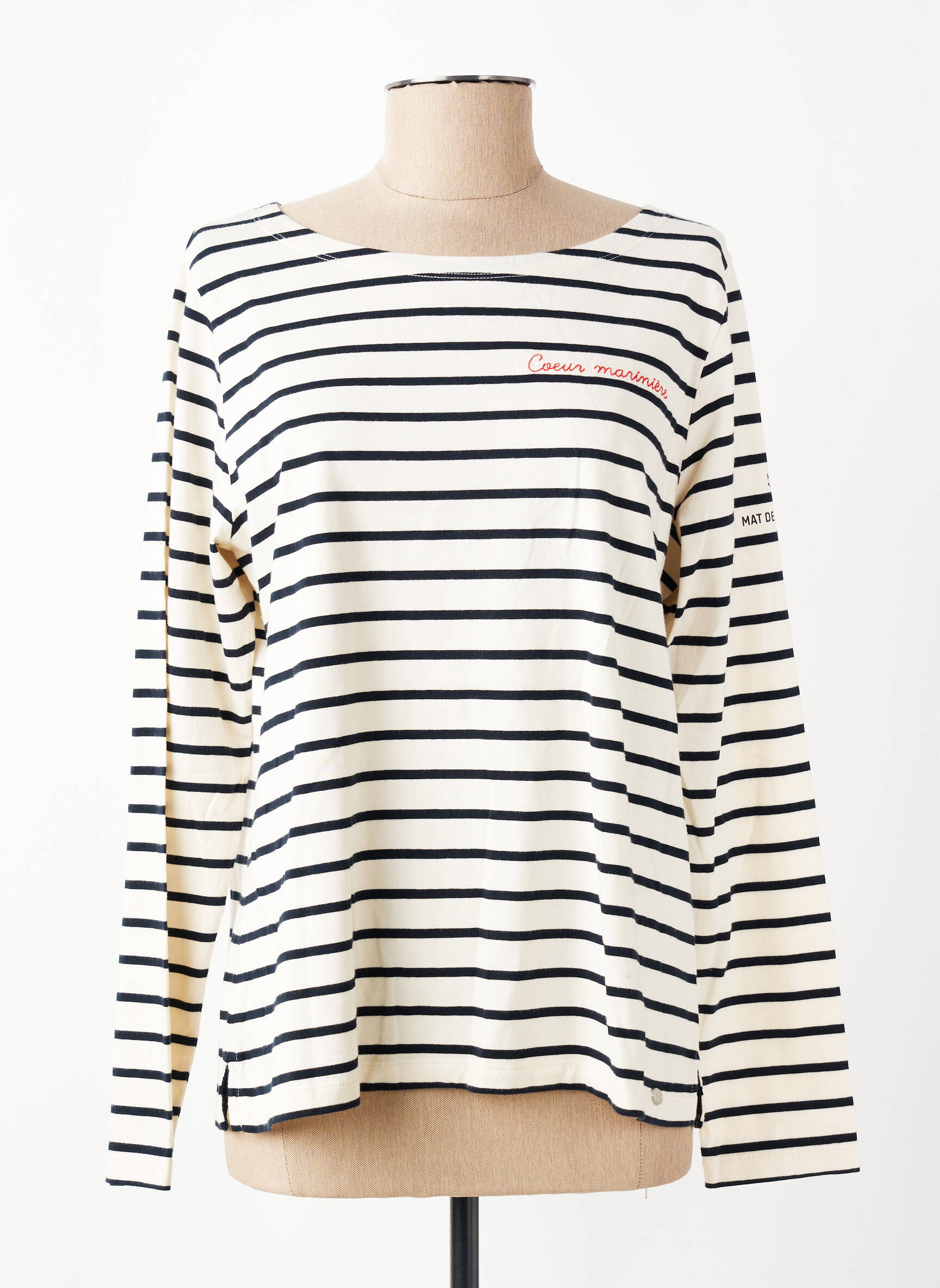 Tricou mâneci lungi mâneci lungi bej MAT DE MISAINE femeie
