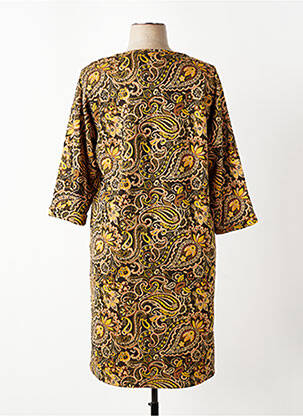 Rochie midi mâneci 3/4 mâneci 3/4 galben FRED SABATIER femeie