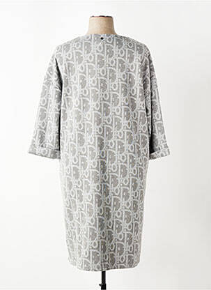 Rochie midi mâneci 3/4 mâneci 3/4 gri FRED SABATIER femeie