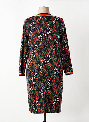 Rochie midi imprimeu floral mâneci lungi negru GUY DUBOUIS femeie