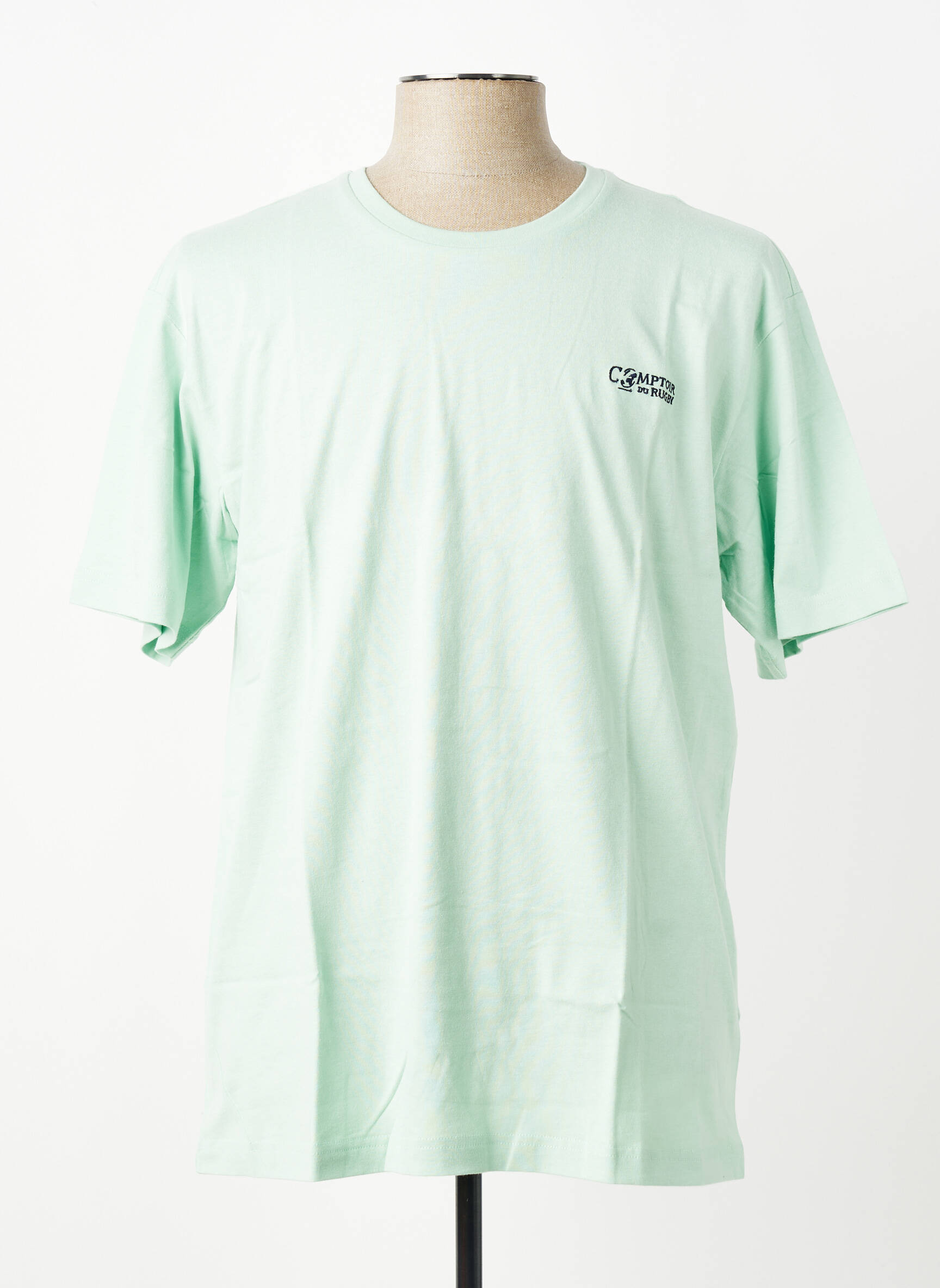 Tricou broderie mâneci scurte verde COMPTOIR DU RUGBY bărbat