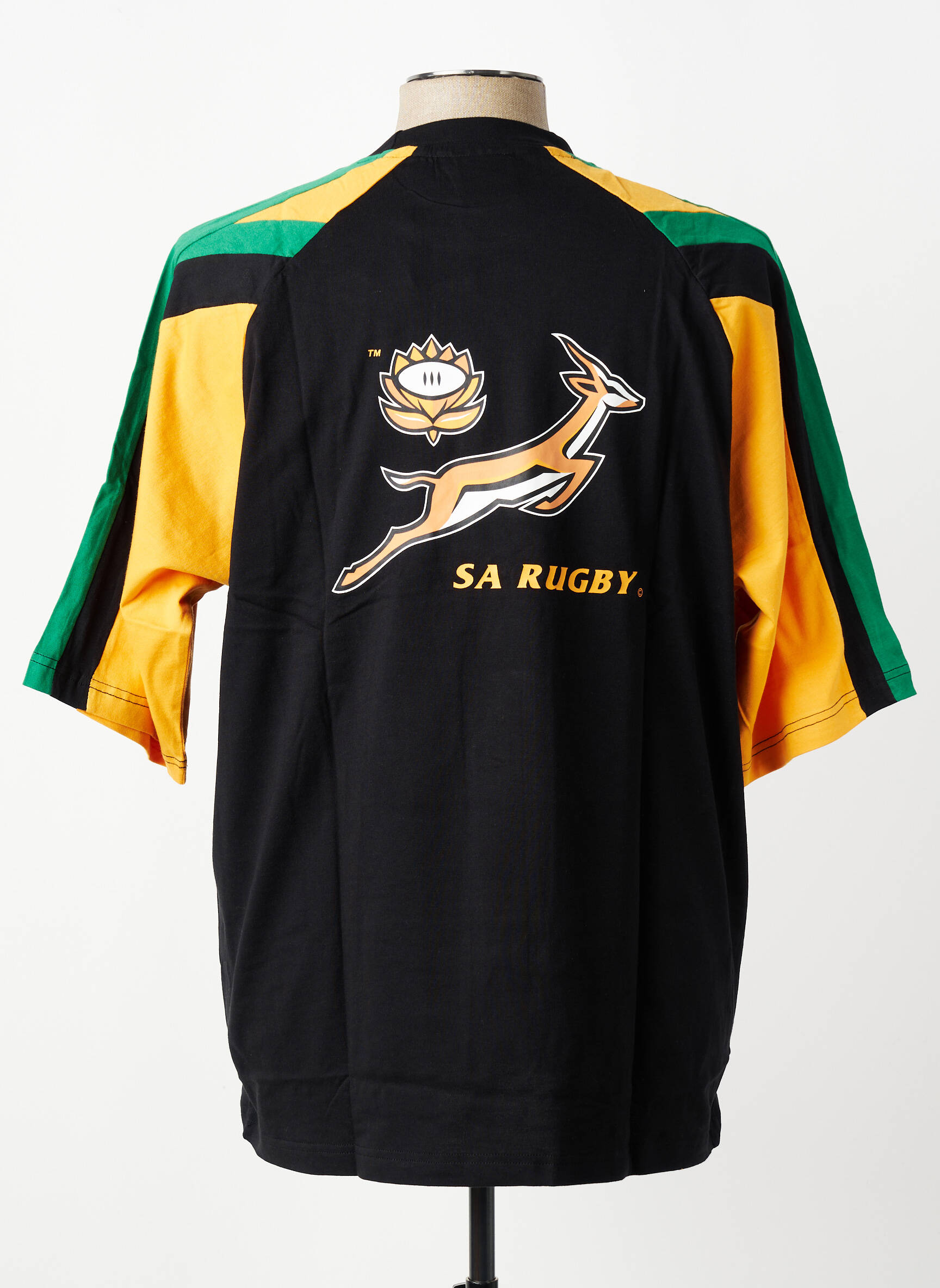 Tricou elasticitate mâneci scurte negru SA RUGBY bărbat