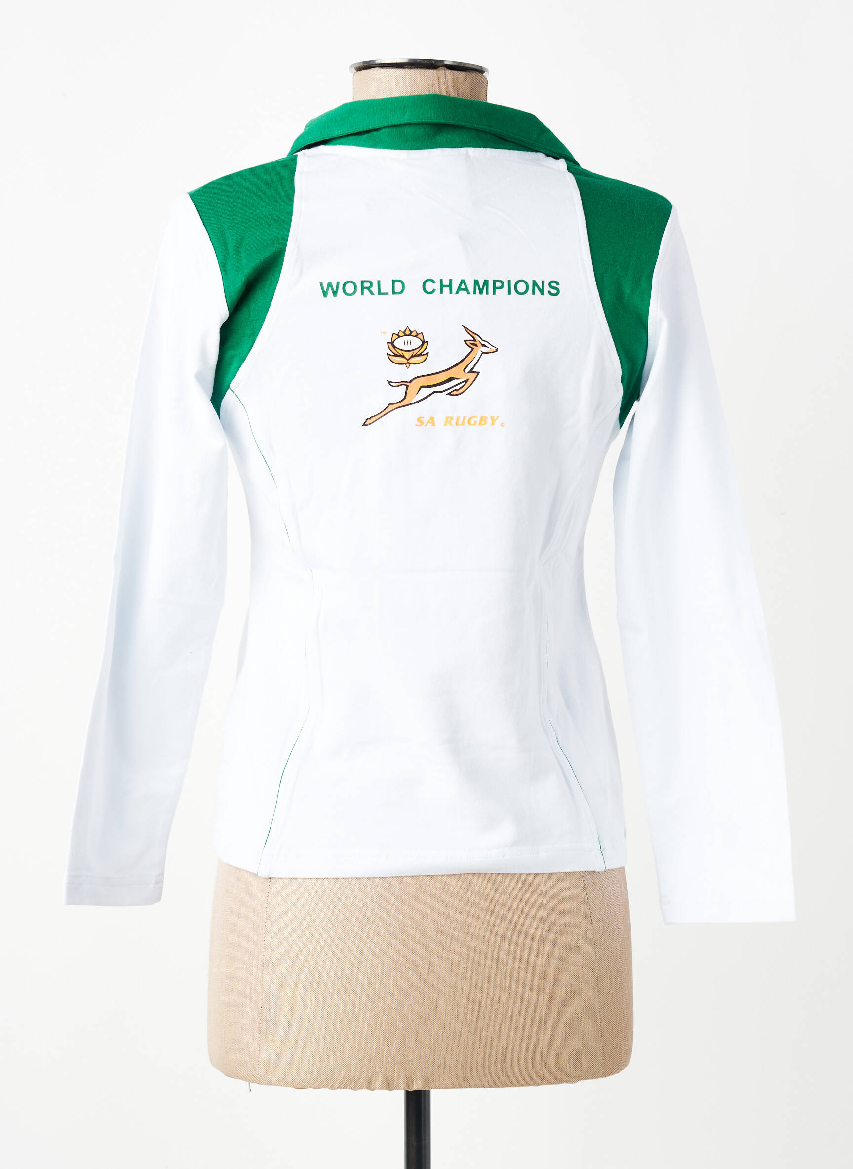 Polo mâneci lungi mâneci lungi alb SA RUGBY femeie
