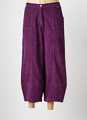 Pantalon drept talie elastică mărime normală violet AGATHE & LOUISE femeie