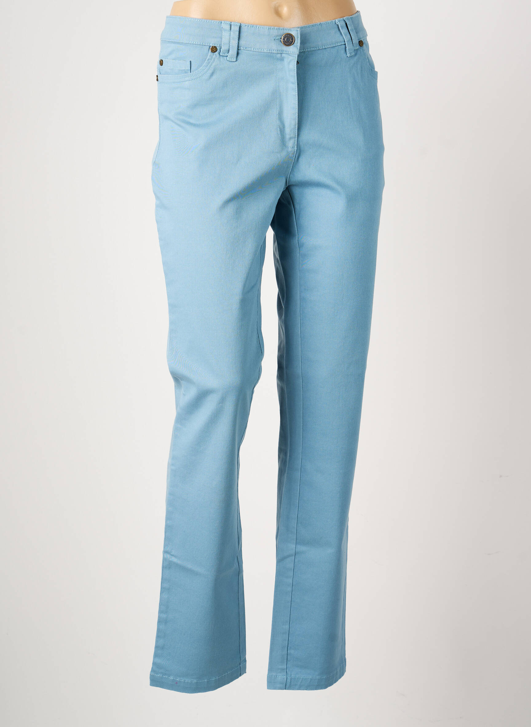 Pantalon slim elasticitate mărime normală albastru AGATHE & LOUISE femeie