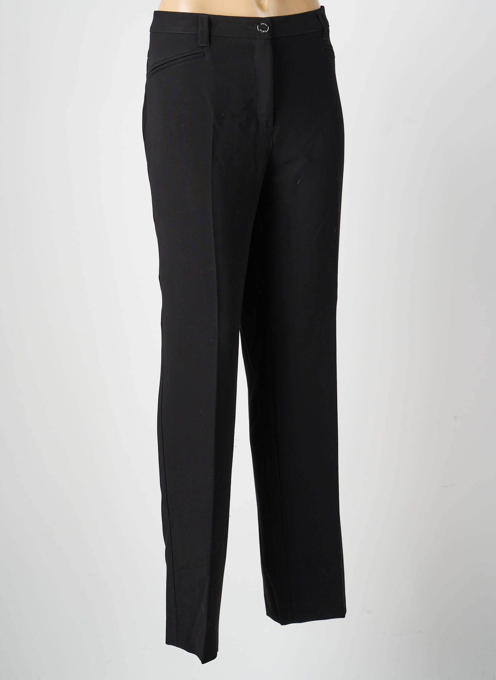 Pantalon drept elasticitate mărime normală negru DIVAS femeie