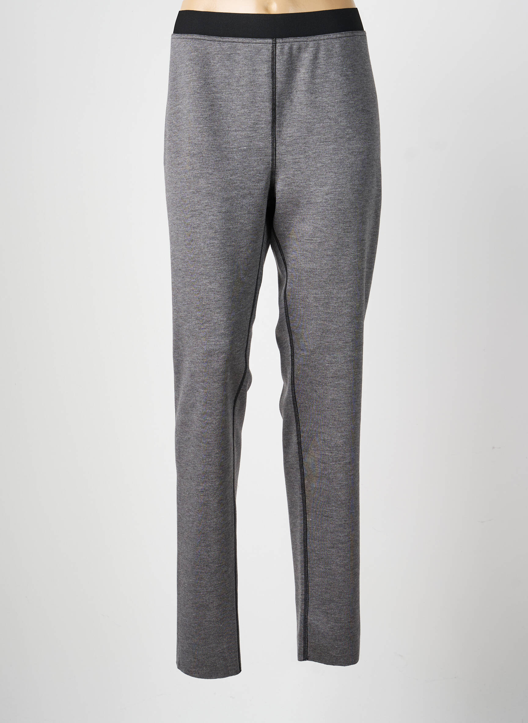 Pantalon slim talie elastică mărime normală gri GUY DUBOUIS femeie
